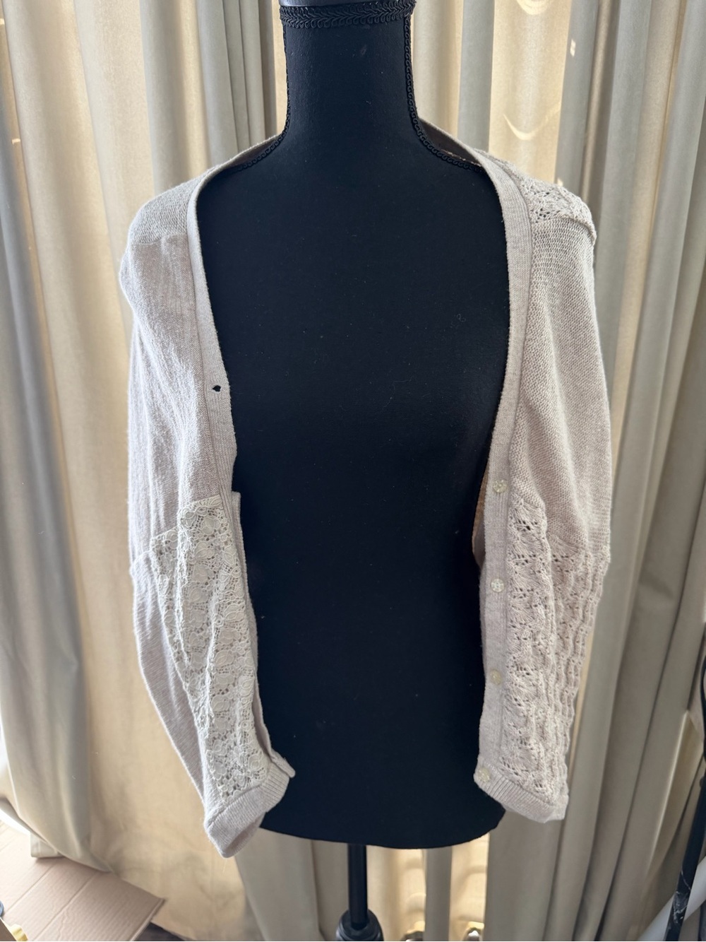 Angel Of The North cream Open Knit Cardigan
